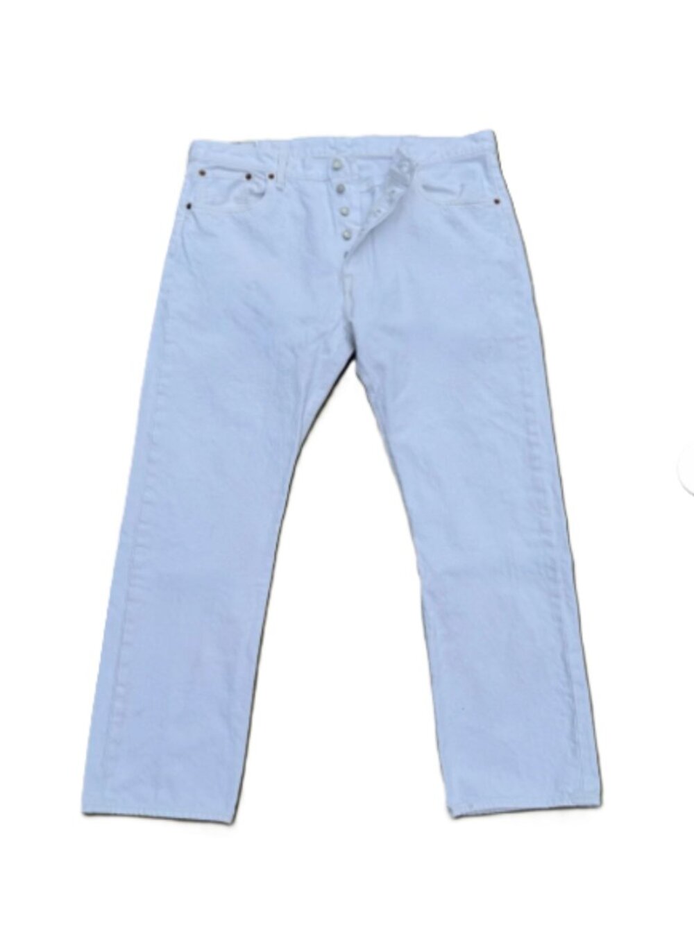 Levi’s 501 Original Fit White Button Fly Straight Leg Men’s Jeans 38x30 Like New